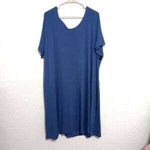 a.n.a. Blue Tunic Midi Dress Size 2X Pullover